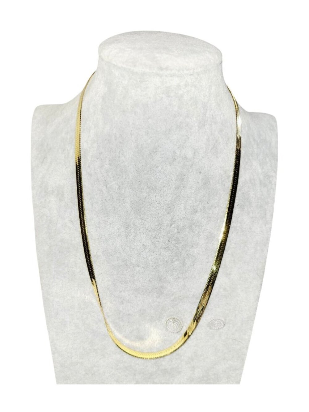 Two Gold Plated Sterling Silver Herringbone Snake Chain Necklaces and Bracelet - Picture 2 of 8